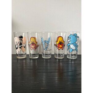 5 VTG 1973 Looney Tunes Pepsi Collector Drinking Glasses Warner Bros Soda Pop